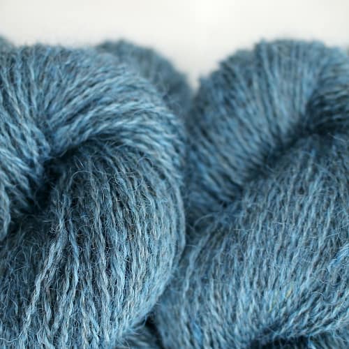Close up of skeins of Northampton Shear Leicester Longwool in the colourway Catesby