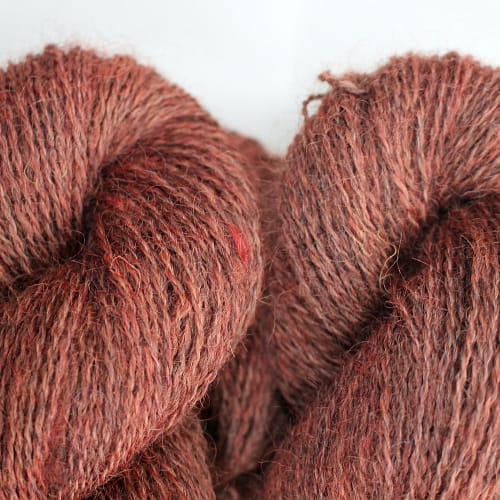 Close up of skeins of Northampton Shear Leicester Longwool in the colourway Drayton
